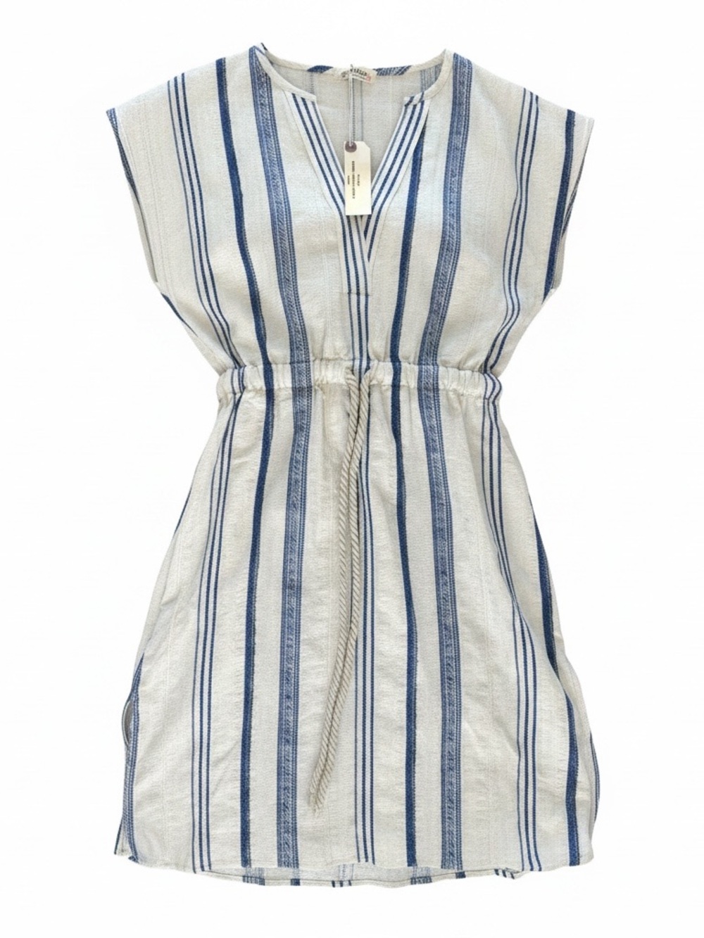Lemlem Caftan NWT Breezy Sleeveless V-Neck Cotton Dress HS1907 Beach Sz S - Med